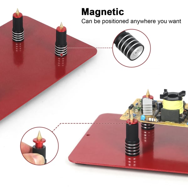 Magnetisk Lodde Station, Robust Base, Fleksible Arme,N-5AR-5C