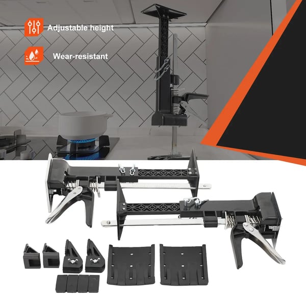 Jack Lift Værktøj, Justerbar Højde, 200 kg Kapacitet, Kompatibel med Fliser og Døre, Holdbar Stål Konstruktion, Ergonomisk Design