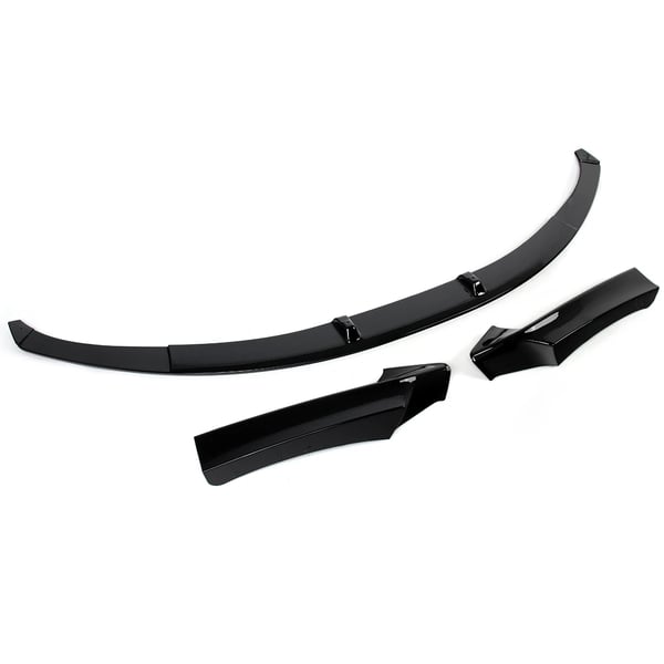 Front Splitter Lip, Til To Serie Coupe/Convertible, Højkvalitets ABS,Glansfuld Sort