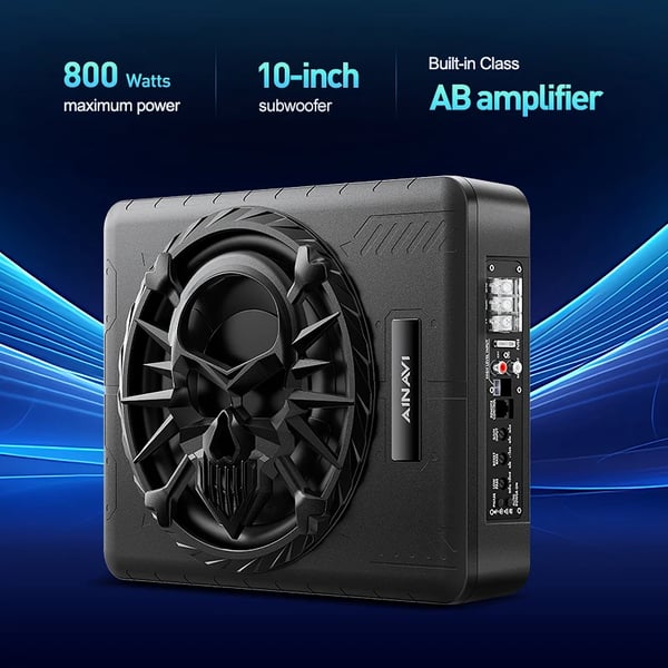 Bil Subwoofer, Indbygget Forstærker, LED Ambient Belysning,SW-10 Subwoofer
