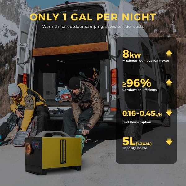 Ilmalämmitin, 8 kW Teho, Kauko-ohjaus,8KW 12V 24V