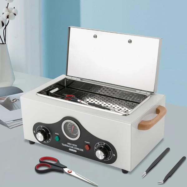 Højtemperatursterilisator, 300W effekt, 2,5L kapacitet, 60-220°C temperaturinterval, rustfrit stål materiale, 1m strømkabel