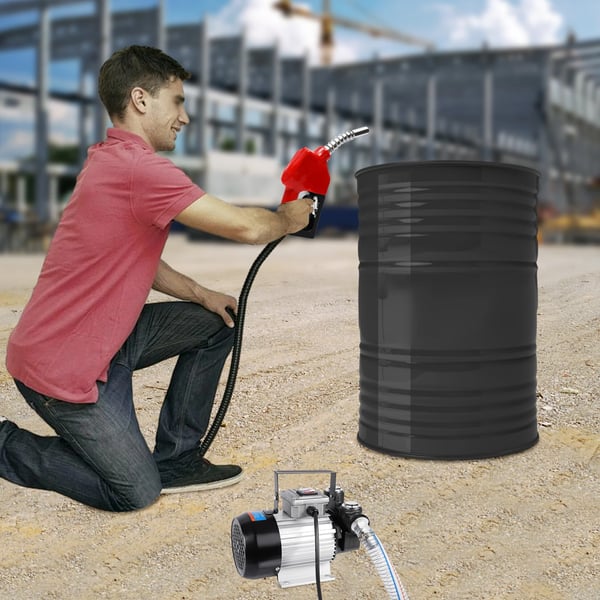 Selvprimende dieselpumpe, 550W effekt, 60L/min flowrate,230V, EU, Rød