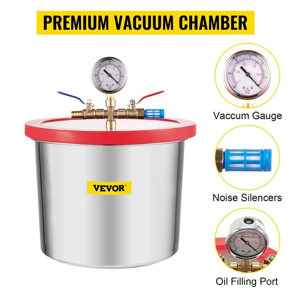 Vakuumpumpe, 2 gallon, 3CFM flow rate, 1/4HP effekt,3CFM 2Gal