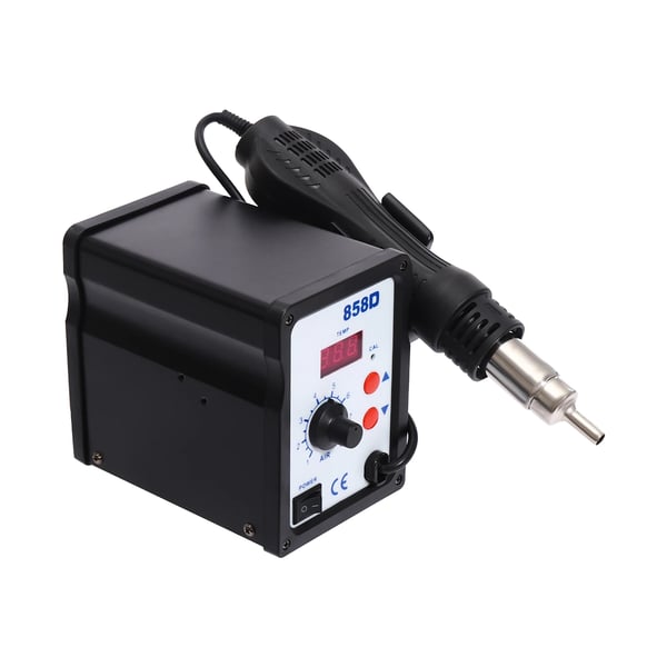 Varmluftsreparationsstation, 700W, Justerbar temperatur 100-500°C,sort
