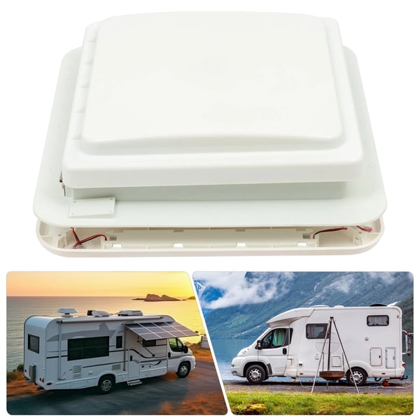 RV-takfläkt, effektiv luftflöde, tyst drift,Beige