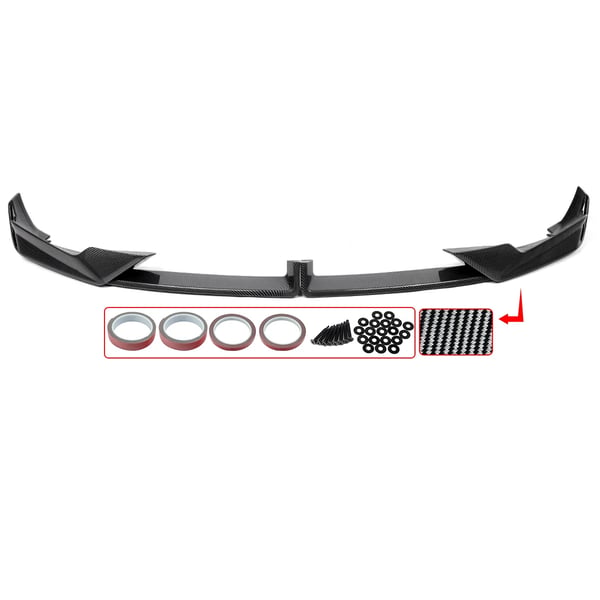 Front Bumper Lip Splitter, Carbon Komposit, Skræddersyet Pasform,Kulfiberlook
