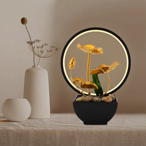 Bordfontæne, Moderne Design, LED Lyskilde,Bordbrønd, L