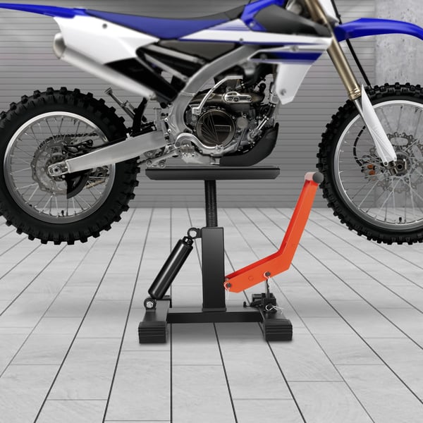 Motorcykellift, Justerbar Højde, Kraftig Konstruktion,Rød