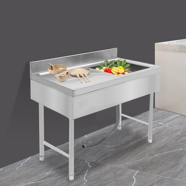 Vask, Fritstående Design, Holdbart Rustfrit Stål,Lys Grå