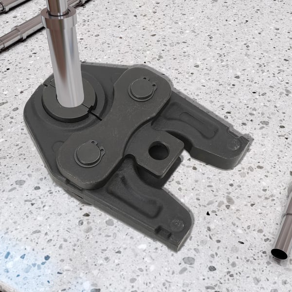 Pressz tänger, rostfritt stål, kompatibel med PEX-rörstorlekar, högtrycksprestanda, ergonomisk design, TH-typ formkompatibilitet