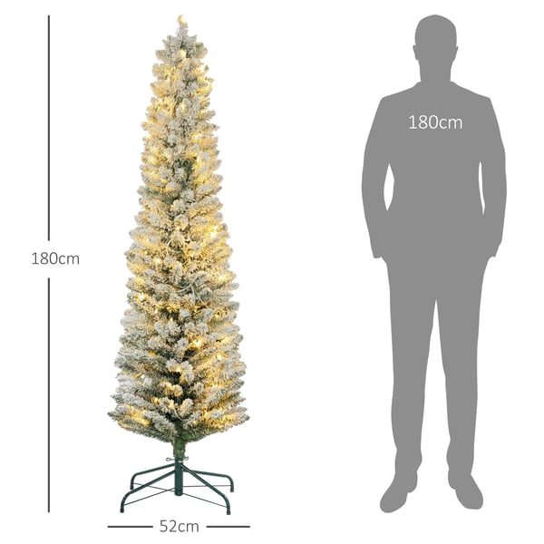 Juletræ, forudbelyst med LED-lys, fyldig udseende,1.8M