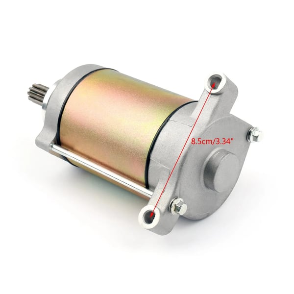 Startermotor, Kraftig konstruktion, 9 tænder, 85mm monteringsafstand hul, 14mm geardiameter, 1.7kg varevægt
