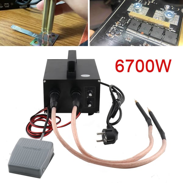 Punktsvejsningsmaskine, 220V Dual Pulse, 640A-1600A Strøm, 20ms-1s Tid, Inkluderer 4 Svejsenåle, Høj Ydelse