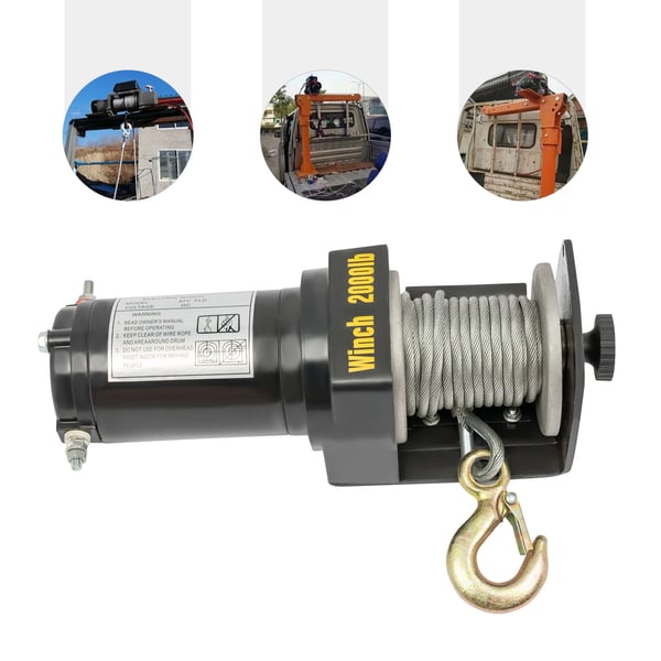 Elektrisk vinsch, DC12V, IP67 vattentät