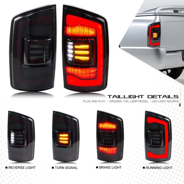 LED Baglygter, Sekventiel Blinklys, Plug-and-Play Installation