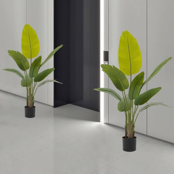 Kunstige Potteplanter, Realistisk Design, Lav Vedligeholdelse,grøn