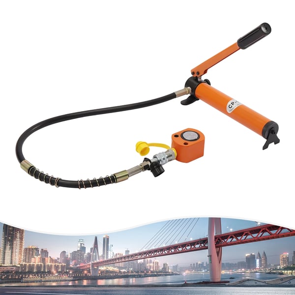 Hydraulinen tunkki, 10T kapasiteetti, manuaalinen käyttö,Appelsiini