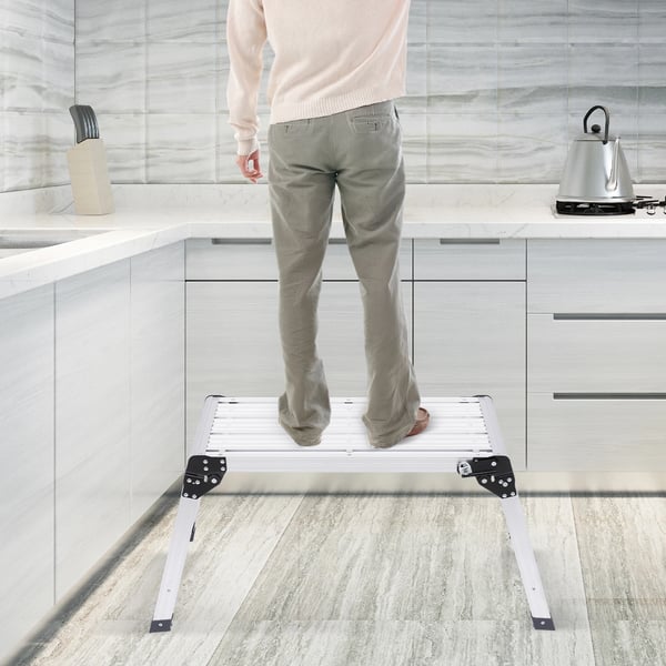 Foldbar arbejdsplatform, høj belastningskapacitet, robust konstruktion i aluminiumlegering,Platform trappestige