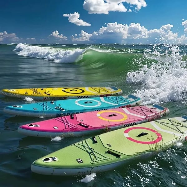 Oppustelig Stand Up Paddle Board, Vandtæt Design, Komplet Tilbehørssæt,Rosenrød