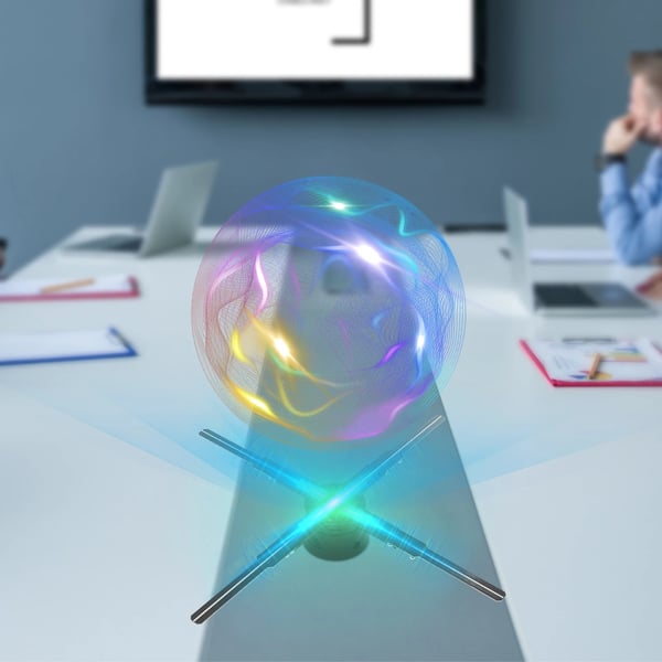 3D Hologrammi LED -tuuletin, 552 LED-pistettä, kauko-ohjaus ja APP-ohjaus