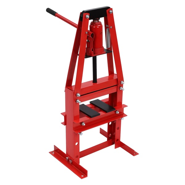 Hydraulisk Presse, 6 Tons Kapacitet, Justerbar Højde,Rød