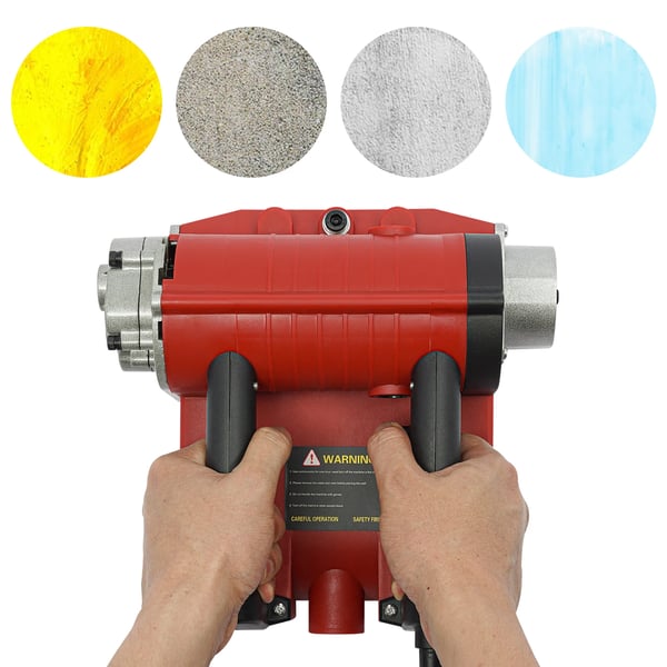 Elektrisk Vægplaner, 4580W Effekt, 15cm Planebredde, 3500RPM Hastighed,Rød