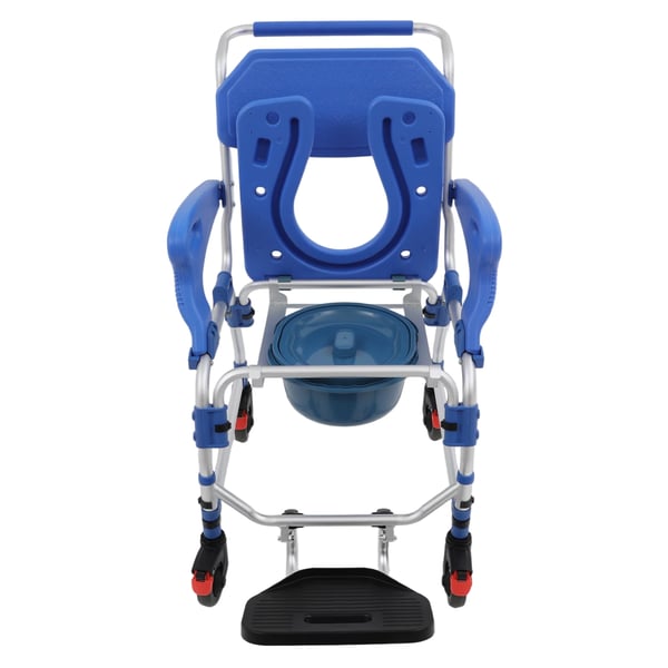 Multifunktionel Toilet- og Bruse Stol, Maksimal Belastning 125 kg, Produktstørrelse 62 x 59 x 100 cm, Sæde Dimensioner 42 x 43 cm