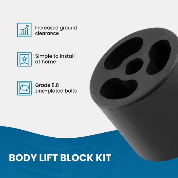 Body Lift Block Kit til Nissan Navara D22, Højstyrkestål Konstruktion, Nem Installation, Passer til Dual Cab 4X4