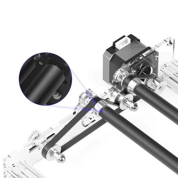 Laser Rotationsrulle, 360° Graveringsevne, Kompatibel med Lightburn og LaserGRBL,Sculpgun Hovedenhed, EU