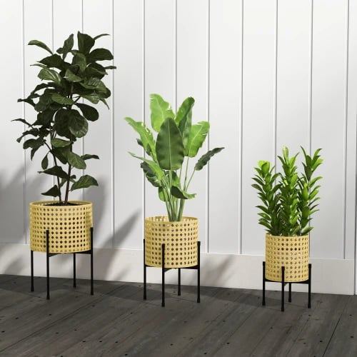 Plante støtte stativ, Pulverlakeret stålramme, Ø30 x 40H cm (stor), Ø25 x 35H cm (medium), Ø20 x 30H cm (lille), Belastningsevne: 20 kg (stor)