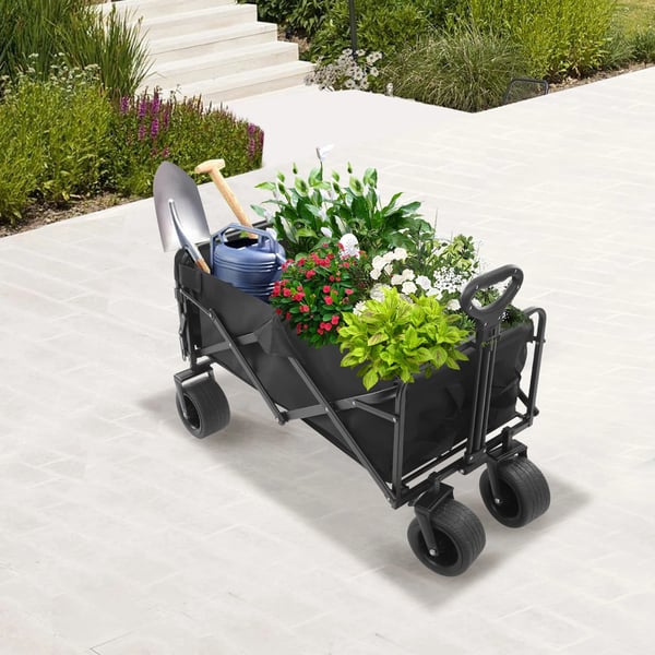 Campingvogn, Robust Konstruktion, 180L Kapacitet,Sort