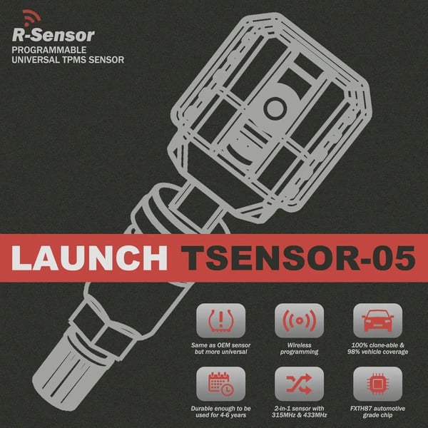 TPMS Sensor, 315MHz/433MHz Kompatibilitet, Høj Præcisionsydelse,4 stk Metal