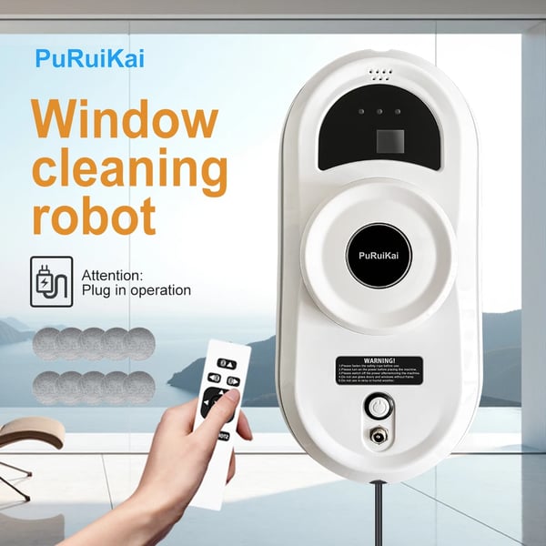 Vinduespudserrobot, Intelligent Kantregistrering, Effektiv Rengøringsmetode,EU, PRK-N01, Ja