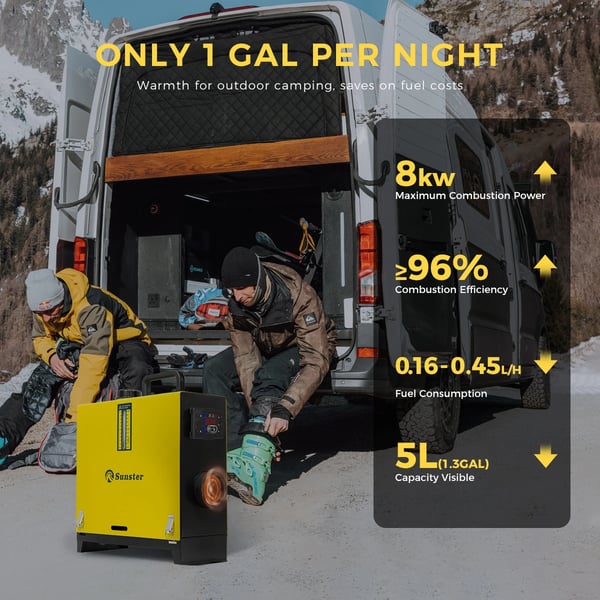 Diesel-lämmitin, LCD-paneeli, Kaukosäädin, 8KW