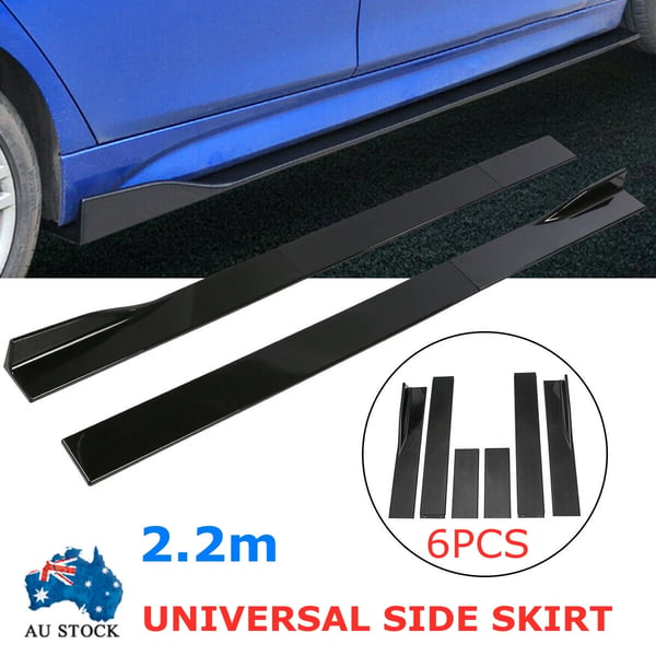 Side Skirts Forlængelser, Universel Pasform, Holdbart Polypropylen Materiale,2.2m