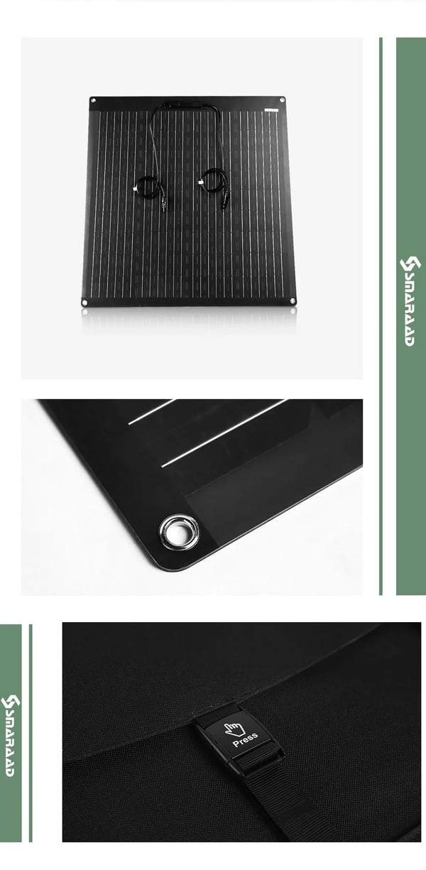 150W Solpanel, Hurtigopladningssupport, Bærbart Foldbart Design,18V, 150W