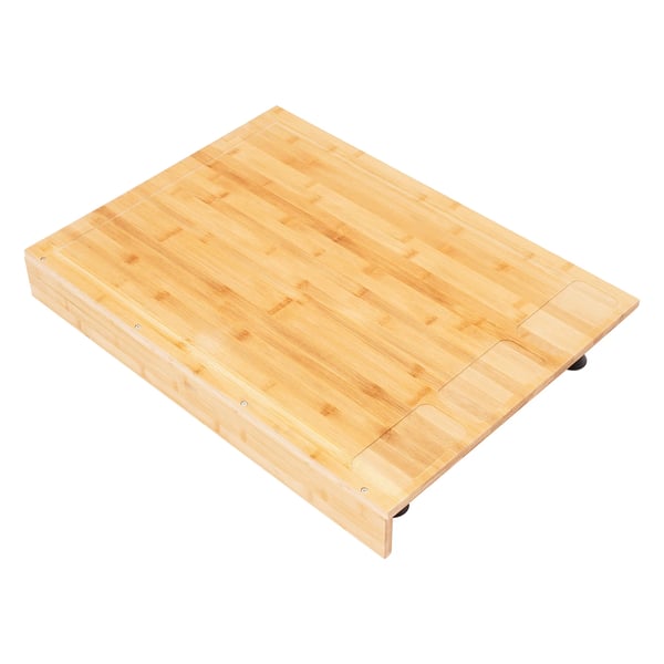 Skärbräda och spishällsskydd, hållbar bambu, multifunktionell design,75x54x10cm, Träfärg