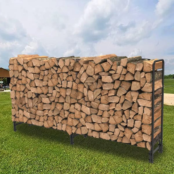 Brænde Stativ, Metal Jern, 232,7 x 34,8 x 117,8 cm, Maks Vægt 295 kg, Enkelt Lag, Miljøvenlig