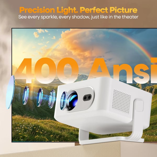 Projektori, 8K-videosupportti, Bluetooth-yhteys,EU Plug, HY300-Max