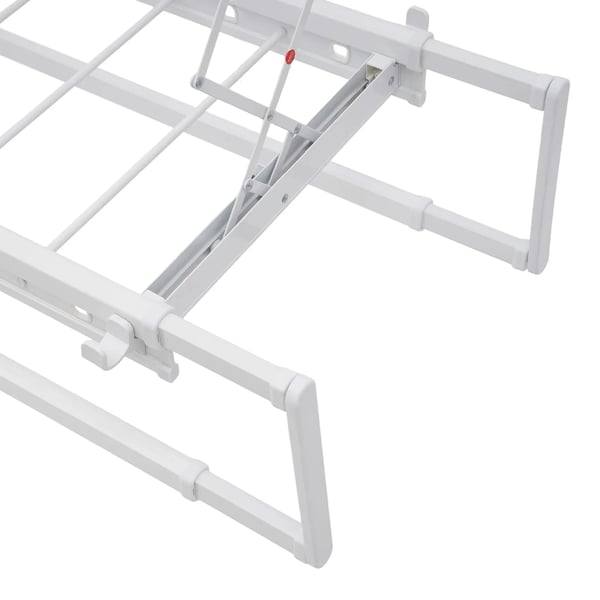 Elektrisk Tørrestativ, Fjernbetjening, Pladsbesparende Design,Hvid