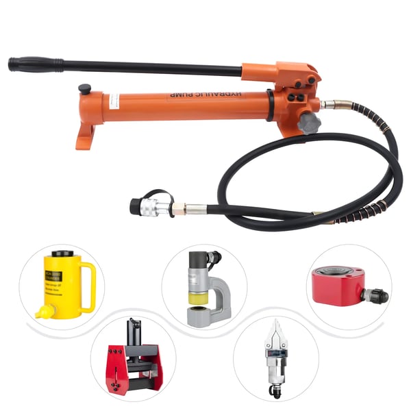 Hydraulisk Manuel Pumpe, 900cc Olievolumen, 60~70Mpa Udgiftstryk,ORANGE RØD