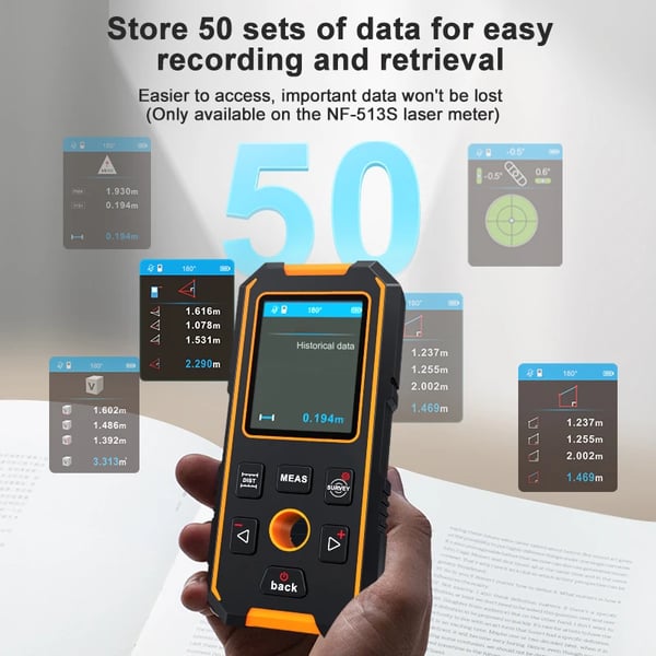 Vægscanner, Metal- og Live-kabeldetektion, LCD-display,NF-513S