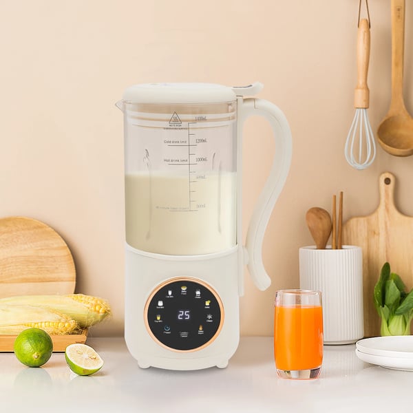 Sojamjölkstillverkare, Automatisk Rengöringsfunktion, Användarvänlig Design,VIT