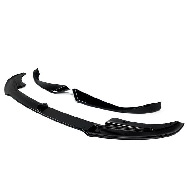 Front Bumper Splitter, Forbedret Aerodynamik, Aggressiv Styling,Glansfuld Sort