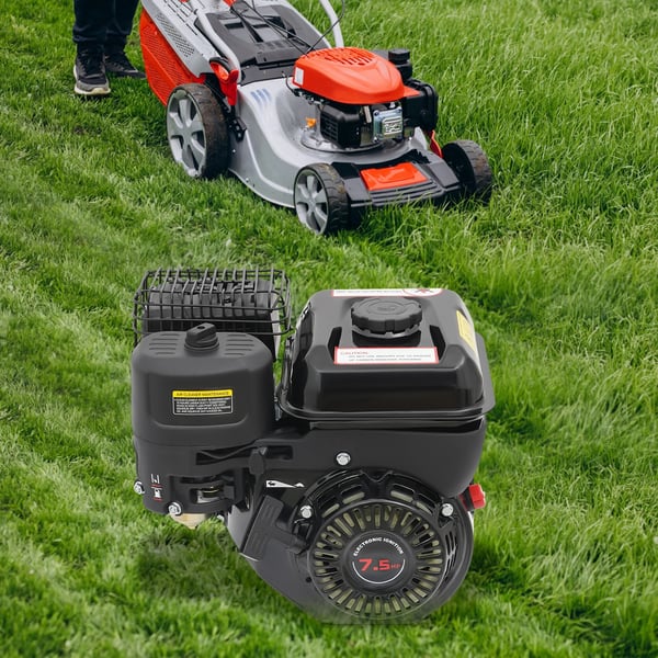 Kaasu moottori, 7.5HP teho, nelitahtimoottori,musta