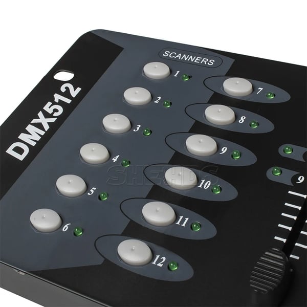DMX-kontroller, 192 DMX-kanaler, 8 programmerbara scener,EU-kontakt