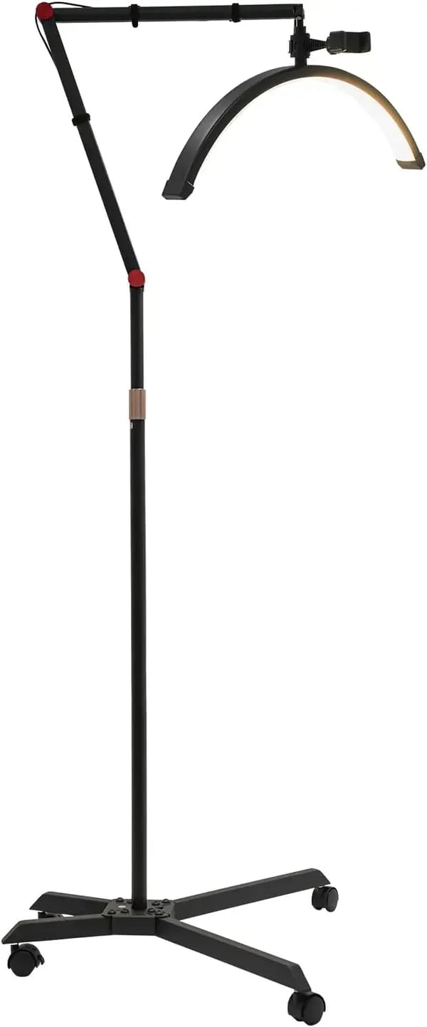 Gulvlampe, Justerbar Lysstyrke, 360° Rotérbar,sort