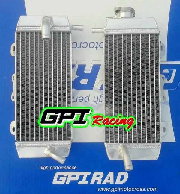 Aluminium Racing Radiator, 10 cm x 10 cm x 10 cm, Kompatibel med Yamaha WR250F, WRF250, WRF 250, 40% Forbedret Kølekapacitet