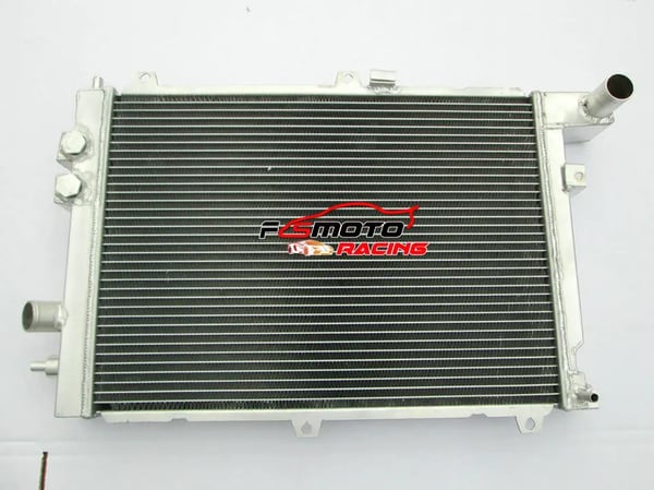 Aluminiumradiator, Højde 358mm, Bredde 498mm, Tykkelse 50mm, Indgang/Udgang 34mm/34mm, Forbedret Kølekapacitet 30%
